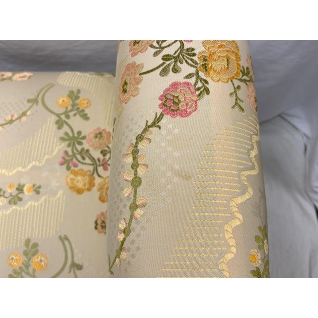 Vintage Francisco Hurtado Rolled Arm Upholstered Bench Made in Spain For Sale - Image 15 of 15