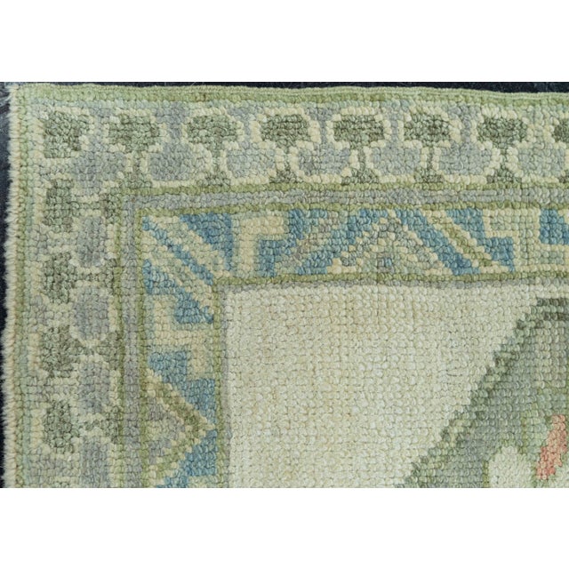 Turkish Oushak Rug 2'8" x 12'5" #19215 For Sale - Image 4 of 8