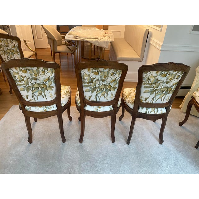 Antique French Country Walnut Dining Chairs Set of 6 For Sale - Image 4 of 12