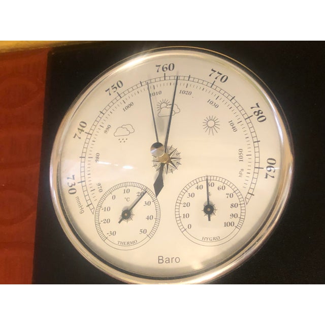 Add a crisp, functional mid-century modern accent to your study, library, or office wall. This classic round weather...