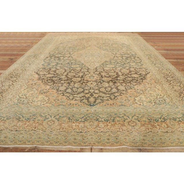 Antique Persian Tabriz Rug - 09'08 X 13'08 For Sale - Image 9 of 11