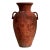 Vintage Boho Ribbed Terracotta Urn For Sale