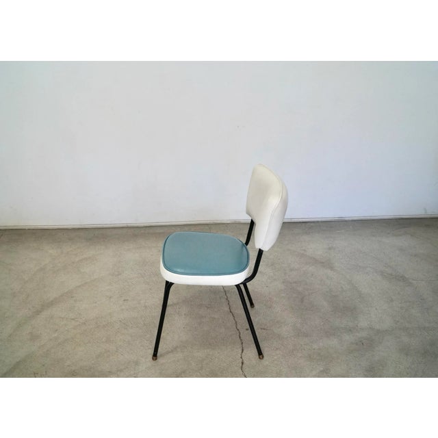 Metal 1950's Mid-Century Modern Leather Chair For Sale - Image 7 of 13