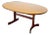 G-Plan "Fresco" Teak Oval Pedestal Base Dining Table With Butterfly Leaf For Sale