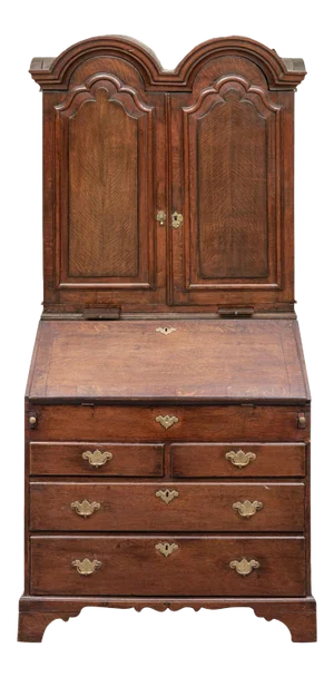19th Century Double Dome Cabinet Bookcase With Slant Front Desk