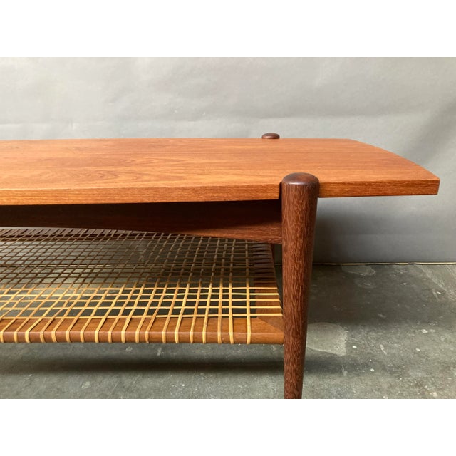 Teak Double-Sided Coffee Table attributed to Louis Van Teeffelen for Wébé, 1950s For Sale - Image 10 of 11