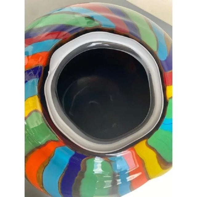 Abstarct Vase with Multicolored Reeds in Murano Glass by Simoeng For Sale - Image 10 of 12