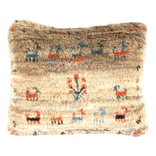 Pasargad DC Fine Hand Knotted Persian Gabbeh Pillow For Sale