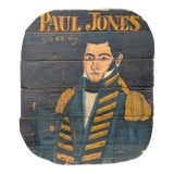Antique Folk Art Painting of John Paul Jones of the Us Navy For Sale