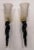 Murano Black and Cream Color Glass Wall Light, 1980, Set of 2 For Sale - Image 9 of 10