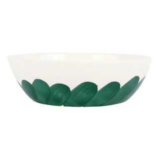 Lisbon Green Brushstroke Cereal Bowl For Sale