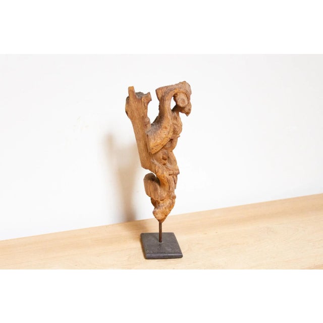 1700's Carved Peacock Corbel For Sale - Image 4 of 7