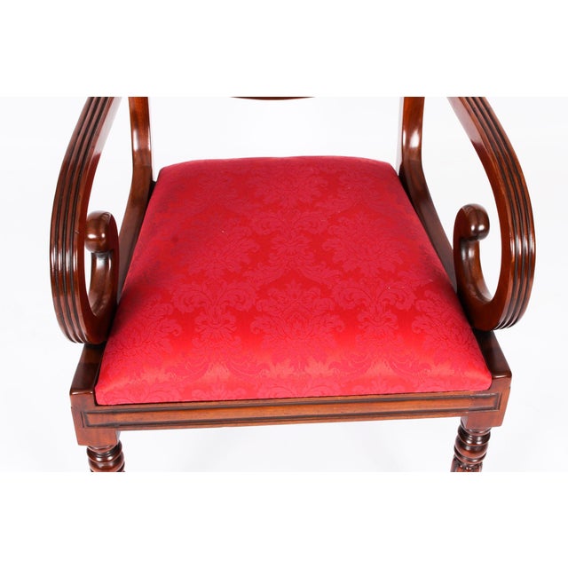 Vintage Regency Revival Swag Back Dining Chairs, Set of 12 For Sale - Image 10 of 18