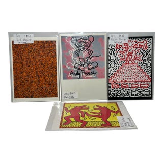 1980s Keith Haring Postcards Set of 4 For Sale