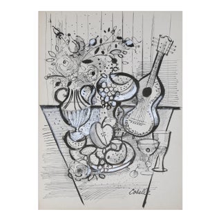 Still Life With Mandolin, Charles Cobelle For Sale