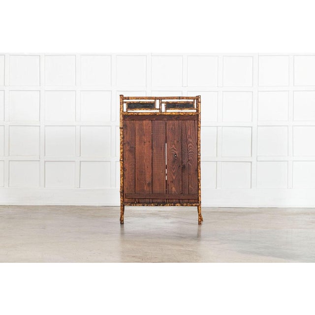 Antique English Bamboo Glazed Cabinet, 1880 For Sale - Image 15 of 16