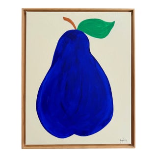 "The Blue Pear" Original Painting by Tony Curry For Sale