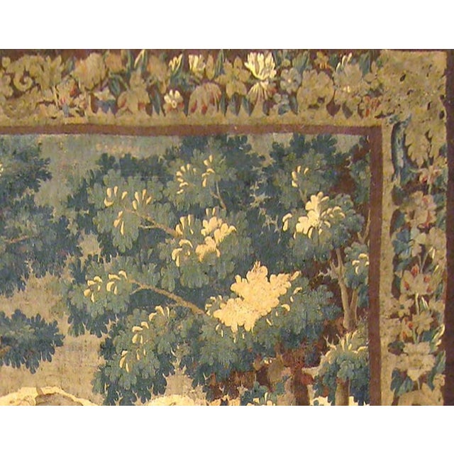 17th Century Flemish Rustic Verdure Tapestry, with Youths at Play in the Woods For Sale In New York - Image 6 of 6