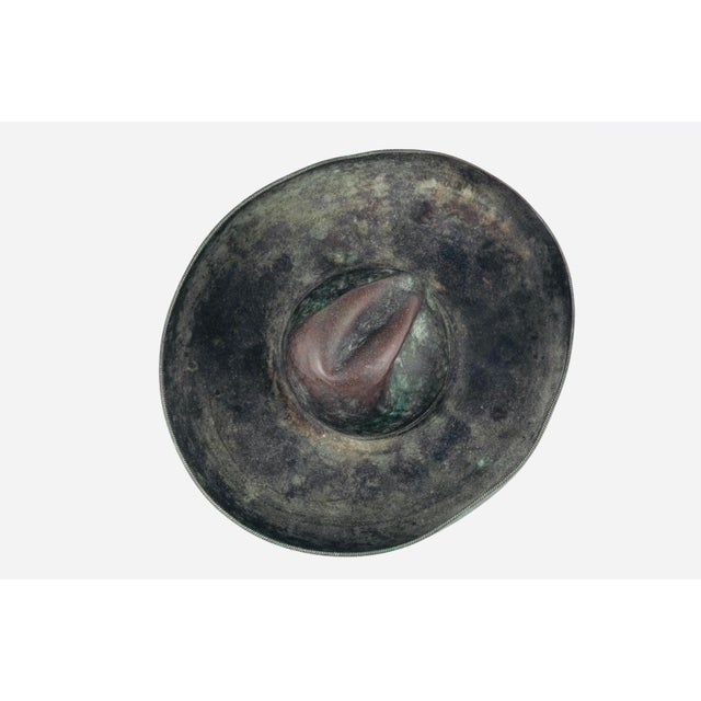 American Antique Arts & Crafts Hand-Hammered Copper Stetson Cowboy Hat Sculpture, C. 1920 For Sale - Image 3 of 4