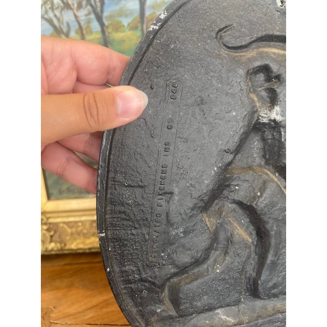 19th Century Cast Iron Firemark Plaque by Associated Firemen's Insurance Company. Washington d.c., 1848. For Sale - Image 9 of 9