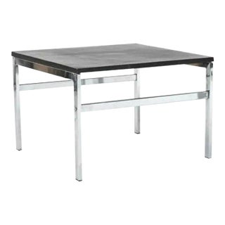 60s Mid Century Chrome and Slate Coffee Table For Sale
