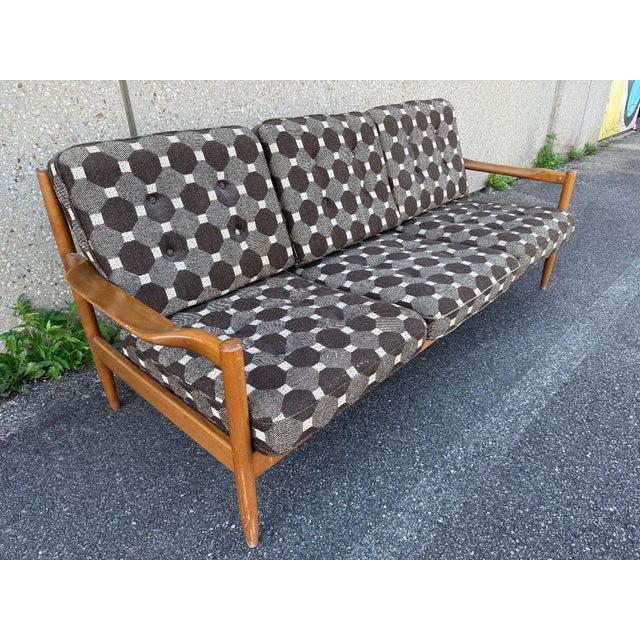 Vintage Three-Seater Sofa in Wood For Sale - Image 9 of 11