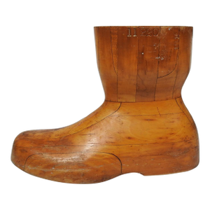 Early 20th Century Wood Boot Form