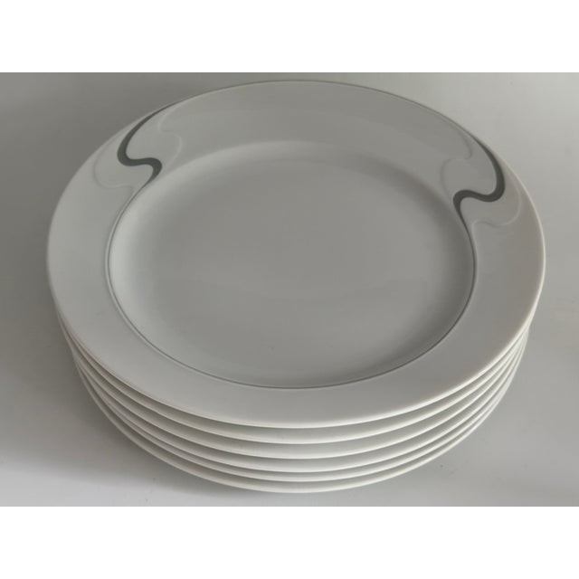 Postmodern Asimmetria Slate Salad Plates by Björn Wiinblad for Rosenthal Studio Linie, 1989, Set of 6 For Sale - Image 3 of 7