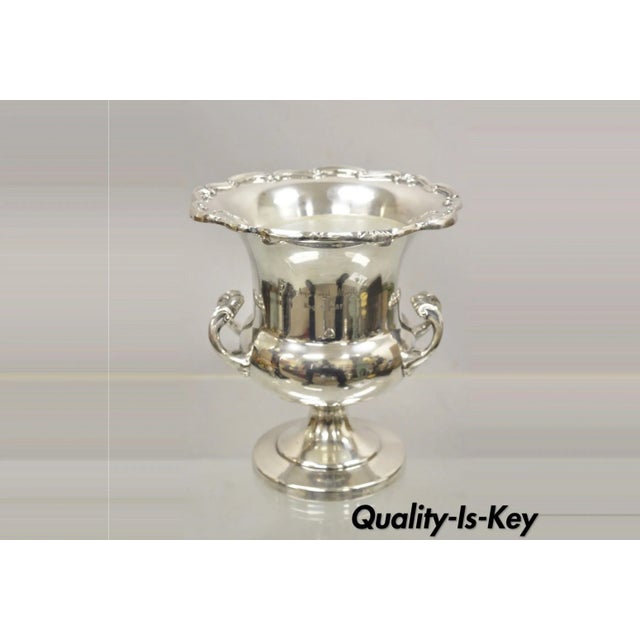 Engraved Fb Rogers Regency Silver Plated Twin Handle Wine Chiller Ice Bucket For Sale - Image 13 of 13