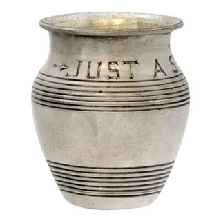 English Silver-Plate 'Just a Spot' Mustard Pot For Sale