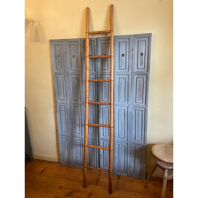 French Library Ladder in Faux Bamboo, 1890s For Sale - Image 11 of 11