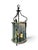 1950s 3-Light Brass & Beveled Glass Cylinder Foyer Chandelier / Lantern A vintage European-style hanging lantern featuring...
