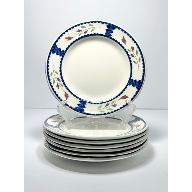 Adams “Lancaster” Set of 7 Ironstone Bread Plates 6 1/8” Good vintage condition. No chips, cracks, or fleabites. Length 6...