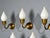 Metal Fog & Mørup, Eight Wall Lights, Brass, Glass, Denmark, 1950s For Sale - Image 7 of 15