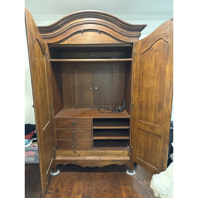 Solid wood, very heavy Drexel Heritage 3 drawers 3 half shelves Top shelf adjustable Measurement: Inside depth 21” Total...