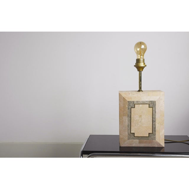 Mid-Century Modern Art Deco Italian Geometric Marble Table Lamp, 1980s For Sale - Image 14 of 18