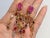 Bochic "Orient" Vintage Ruby & Multi gem Chandelier Earrings Set 18K Gold&Silver, A Pair For Sale - Image 16 of 18