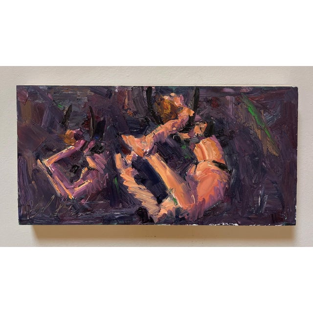 Abstract There it Is! by Clyde Steadman | Oil on Board Abstract figure composition in dark tones. For Sale - Image 3 of 5