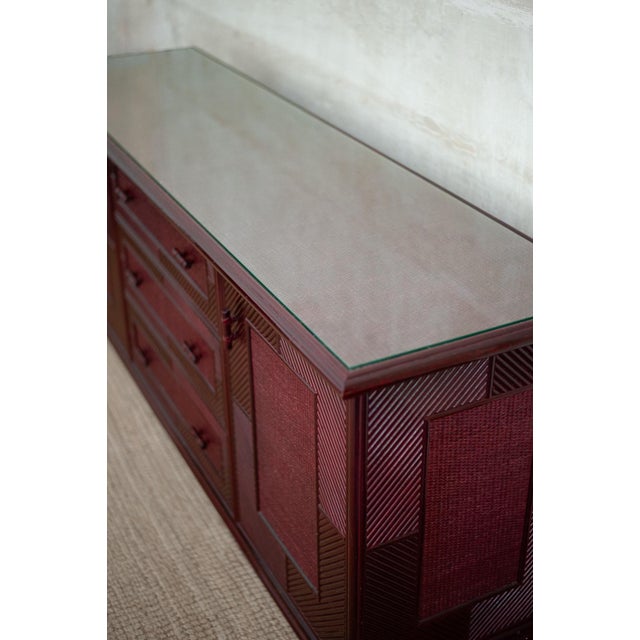 Lacquered Bamboo Sideboard, 1980s For Sale - Image 3 of 7