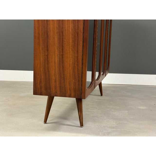 Lane Furniture 1960s Walnut Mid Century Modern Bookcase by Lane Furniture For Sale - Image 4 of 9