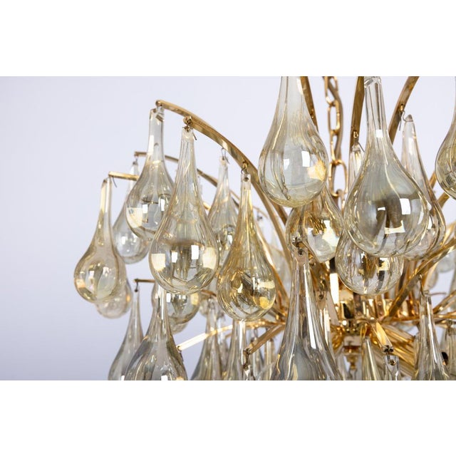 Large Murano Glass Tear Drop Chandelier by Christoph Palme, Germany, 1970s For Sale - Image 6 of 13