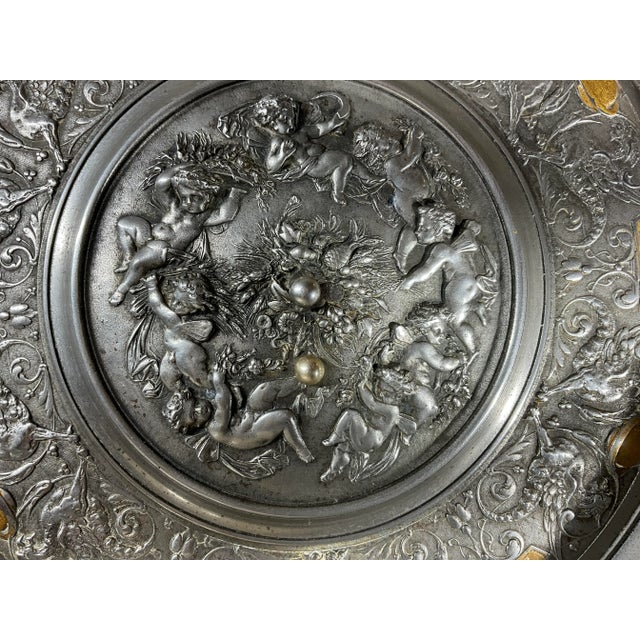 Round Wall Relief or Center Table in the Manner of Francois Briot For Sale - Image 9 of 13