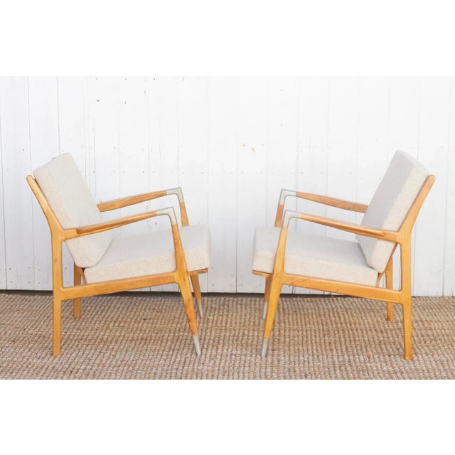 Pair of Mid-Century Style Club Chairs For Sale - Image 4 of 12