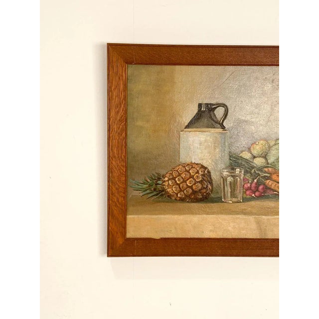A still life oil painting done in the USA circa 1930.