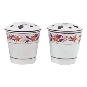 1810 - 1820 English Creamware Davenport Pearlware Vases - A Pair