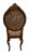 1950s Vintage Accent Chair, Carved Back, Solid Walnut, Flower Embroidery Seat and Back For Sale - Image 5 of 11