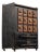 Early 20th Century Wooden 14 Drawer Rolling Shop Cabinet in Distressed Black For Sale