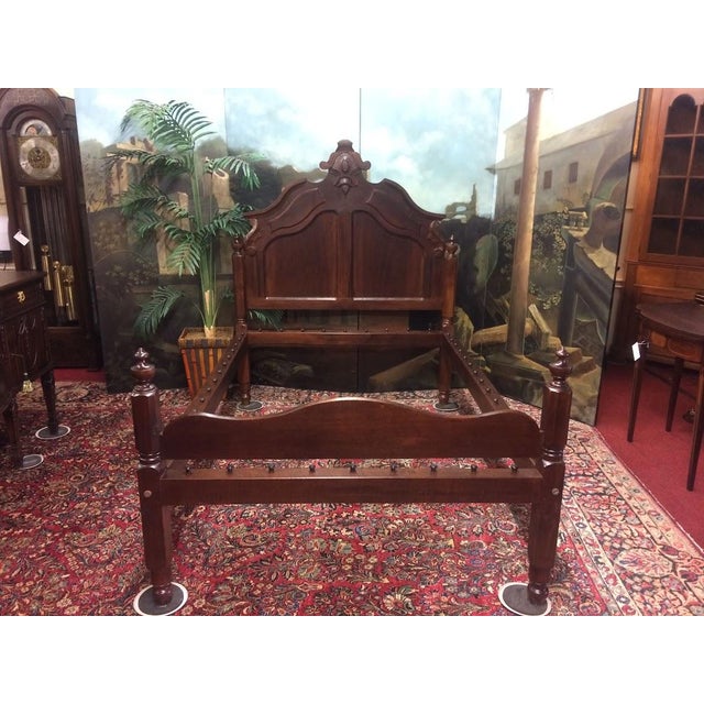 Antique Bed, Victorian Walnut Bed, Three Quarters Bed For Sale - Image 6 of 11