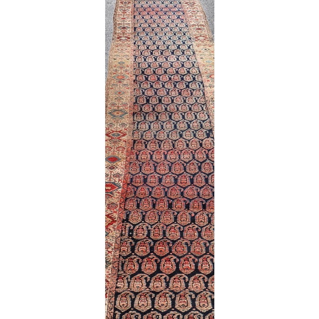 Textile Antique Persian Malayer Long Runner With Paisley Design 3'0" X18'9" For Sale - Image 7 of 14