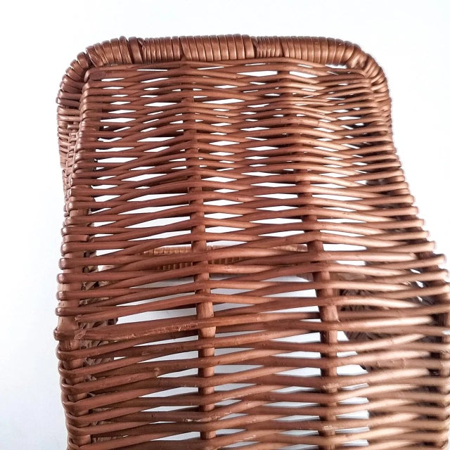 1950s Vintage Large Rectangle Market Basket For Sale - Image 5 of 8